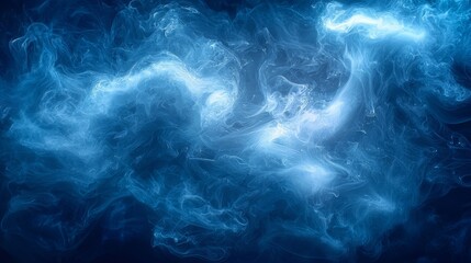 Fototapeta premium In a slow-motion sequence, steam emanates from a hot spring, displaying the fine, swirling patterns of the vapor