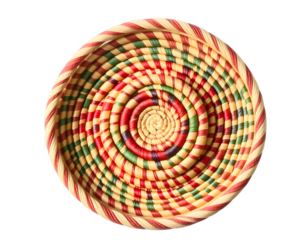 Colorful spiral candy isolated on transparent background