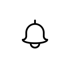 A Simple Bell Icon Signifying An Alert Or Notification, Featuring Clean Lines And Minimalist Design In Stark Black And White
