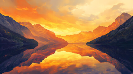 Naklejka premium dramatic horizons distant mountain