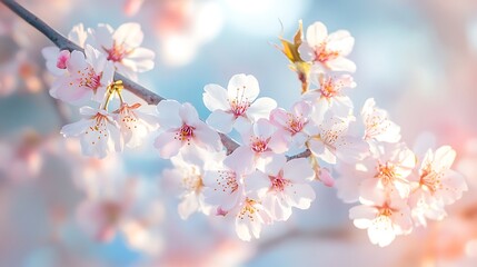 Fototapeta premium Delicate Cherry Blossoms in Springtime