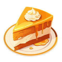 Minimalist Saffron Cake Icon – Elegant and Simple Dessert Illustration  
