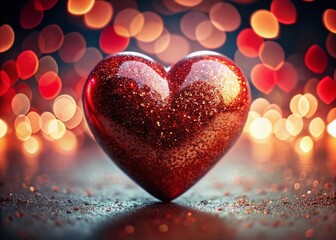 Obraz premium Close-up Heart Shape, Deep Depth of Field, Valentine's Day, Love Symbol, Romantic