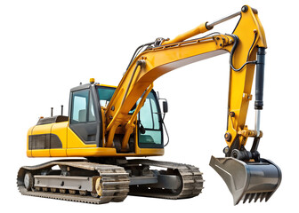 excavator on a white background