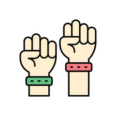 Fist Up Vector icon