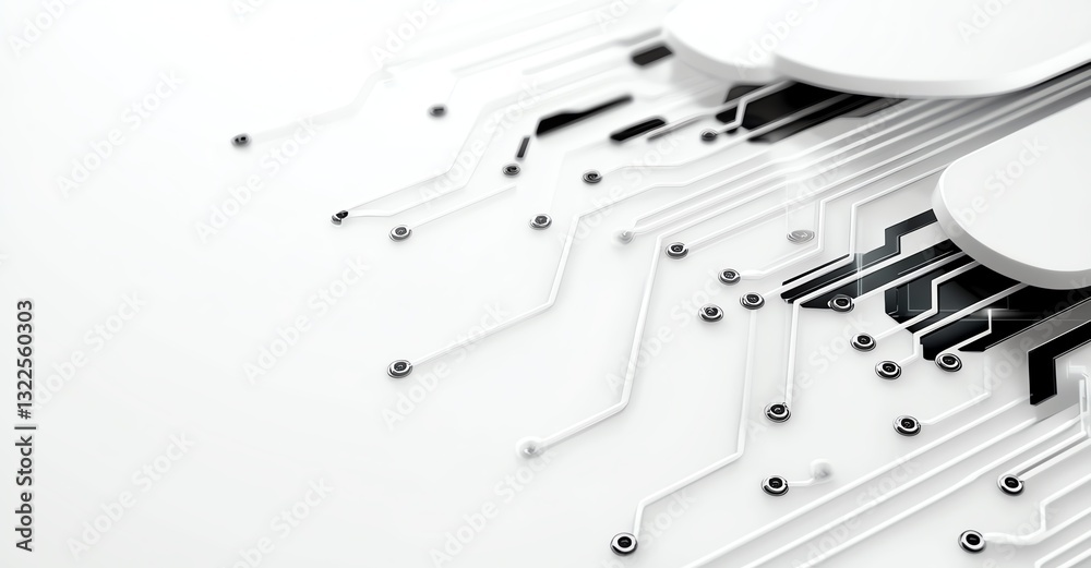 Aufkleber abstract electronic circuit design with intricate lines and patterns