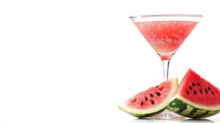 martini Summer watermelon beverage bar cocktail mixer white background