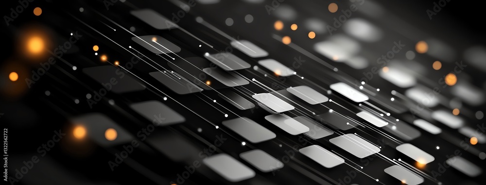 Poster abstract technology background featuring digital grid patterns with glowing elements. ideal for show