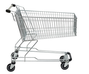 Einkaufswagen leer cut out für Einkauf Korb Wagen Supermarkt Einzelhandel