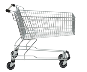 Einkaufswagen leer cut out für Einkauf Korb Wagen Supermarkt Einzelhandel