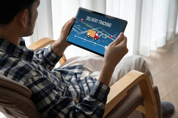 Delivery tracking system for e-commerce and modish online business to timely goods transportation and delivery