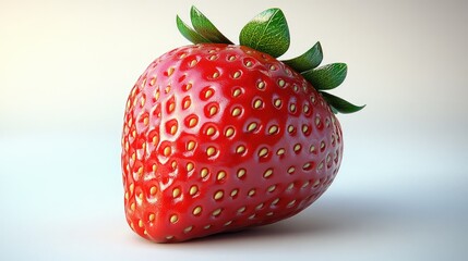  Single, Juicy Strawberry, Macro Photography Delight