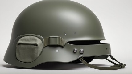 Fototapeta premium Military Helmet Protective Gear Combat Headgear Safety Equipment Army Helmet Tactical Helm