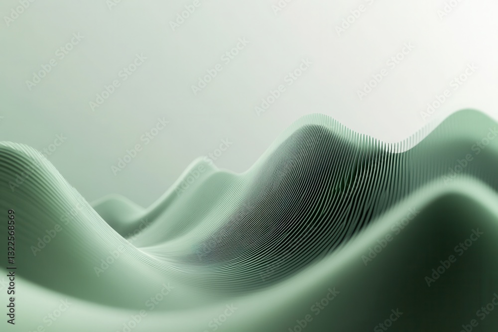 Aufkleber abstract financial charts display data trends in minimalist green and gray aesthetic