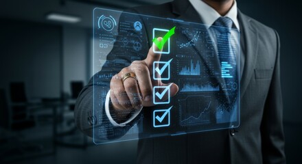 A busy businessman uses his tablet to enhance his work efficiency and drive business growth.