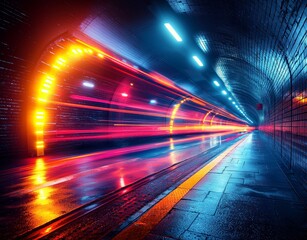 Abstract depiction with a blurred, defocused background and motion