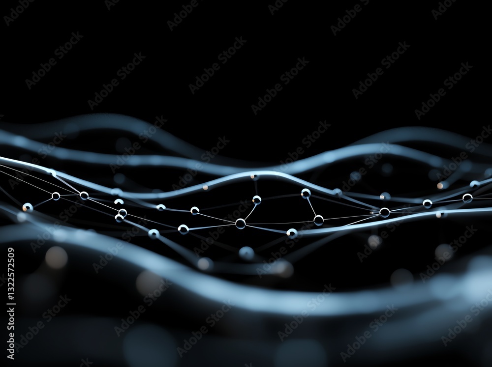 Aufkleber abstract representation of interconnected lines and nodes, showcasing a dynamic network. this visual