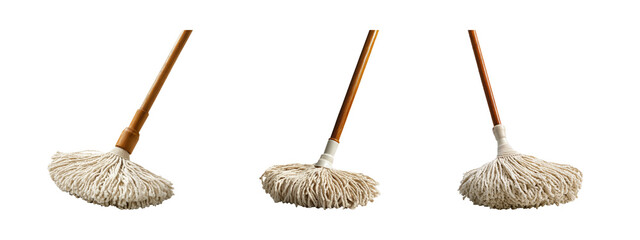 Three Different Mops for Cleaning Floors in Home and Commercial Use