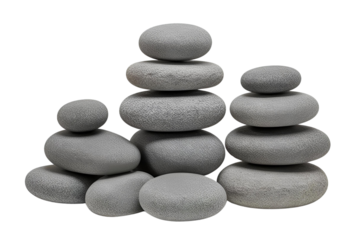 stack of stones isolated on transparent background