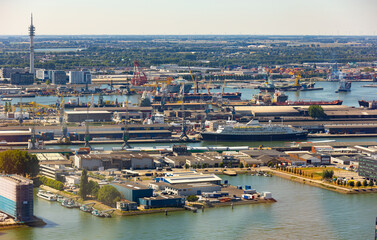 Port of Rotterdam is the largest port in Europe, located in the city of Rotterdam, Netherlands