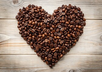 Heart-Shaped Coffee Bean Arrangement: A Symbol of Love and Coffee Passion