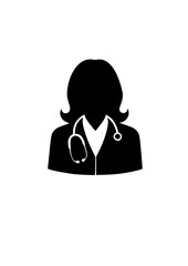 vector illustration of a female doctor