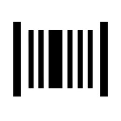 Fototapeta premium Barcode icon , simple line art. Identification, scanning, and retail themes. Ideal for technology, e-commerce, and business blogs/sites.