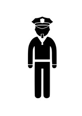 Traffic police vector illustration