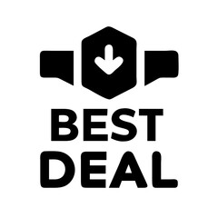 Speech bubble with the text “BEST DEAL” for sites and blogs dedicated to sales, promotions or shopping.