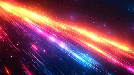 Fototapeta premium A futuristic backdrop featuring glowing neon accents and metal finishes