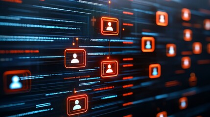 Enhancing team collaboration through online video conference on computer screen teamwork