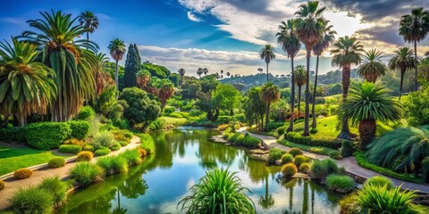 Los Angeles California Green Park Landscape Scenic View, Nature Tourist Attraction