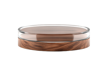 Rustic wooden bowl with lid on plaid background, a touch of farmhouse charm for your kitchen