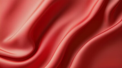 Obraz premium Vibrant red silk fabric drapes elegantly, showcasing its smooth texture and rich color in soft lighting