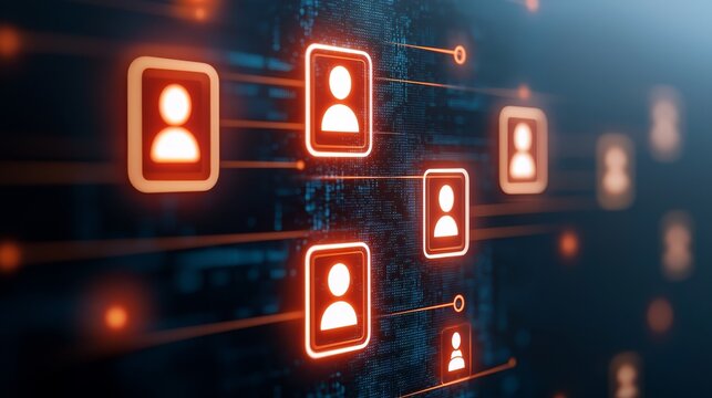 Engaging digital community, people connecting on an interactive screen diverse