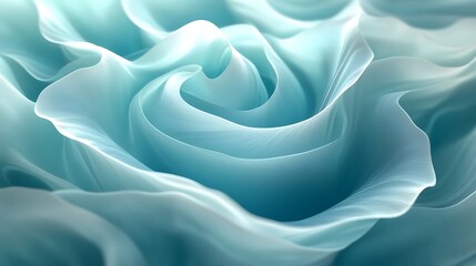 Obraz premium Peaceful swirl mint green seafoam blue abstract dreamy texture