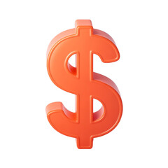 Obraz premium A stylized dollar sign on a white or transparent background.