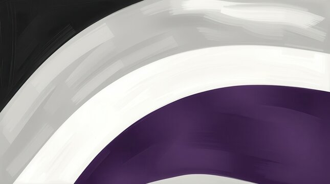 Classic Old Painting Style Image of the Colors of Ace Asexual Flag in Black, Gray, White and Purple for Pride Logo or Banner