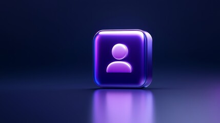 Purple user icon, symbolizing digital identity, profile access, and personalized online experience