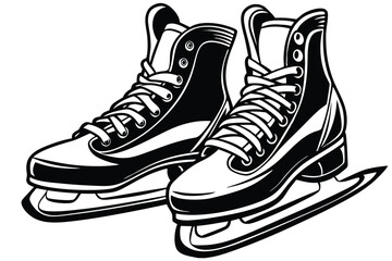 The skates icon. Figure skates symbol. Flat Vector illustration