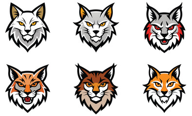 Fototapeta premium Bobcat head mascot logo design vector