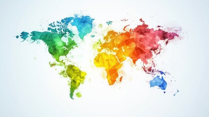 Network flat design top view theme information technology water color vivid. 