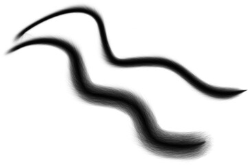 black wavy lines flowing on white background abstract design