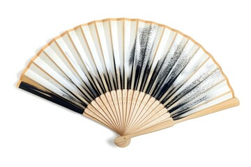 high definition picture of traditional japanese fan isolated white background