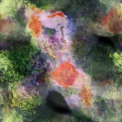 Multicolour space dyed marble seamless art texture background. Vivid mottled marl effect ombre home decor design. For tie dye and surface fashion all over backdrops.