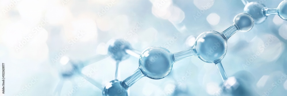 Aufkleber Abstract molecular structures on a clean background showcasing scientific concepts and sterile aesthetics