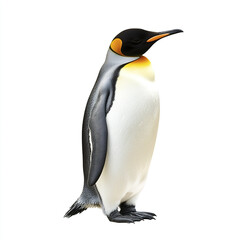 Fototapeta premium penguin stands isolated on white background