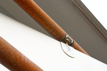 Rusty Metal Railing Close-Up