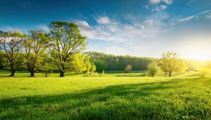 Vibrant Spring Meadow in Full Bloom A Symphony of Colors Paints the Natural Palette with an Air of Tranquility and Renewal