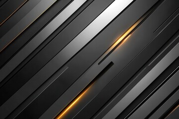 Obraz premium Dynamic metallic background with glowing intersections in a sleek industrial design featuring silver and black lines